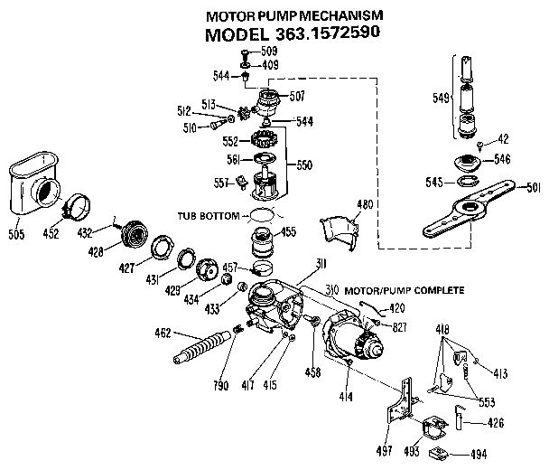 Motor pump mechanism