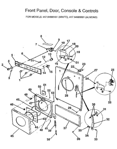 Front panel and controls