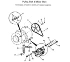 Kenmore 41794988101 pulley and motor diagram