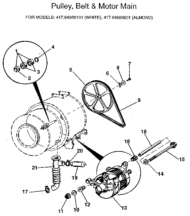 Pulley and motor