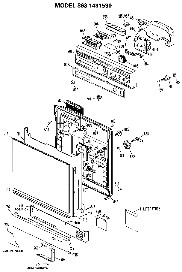 ESCUTCHEON AND DOOR