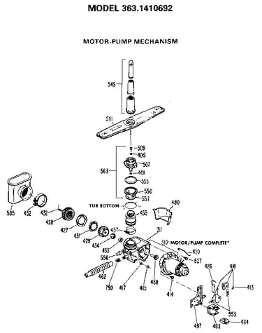 Motor pump mechanism