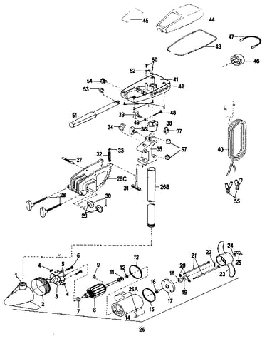 1 h.p. boat motor