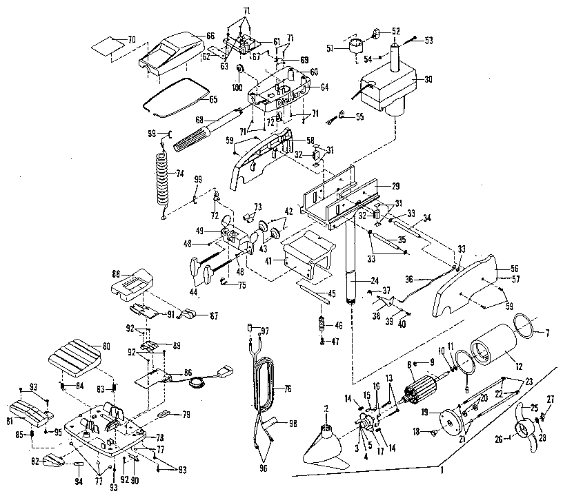 Electric fishing motor