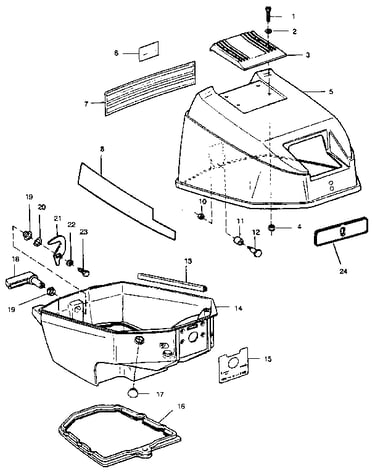 Engine cover and support plate