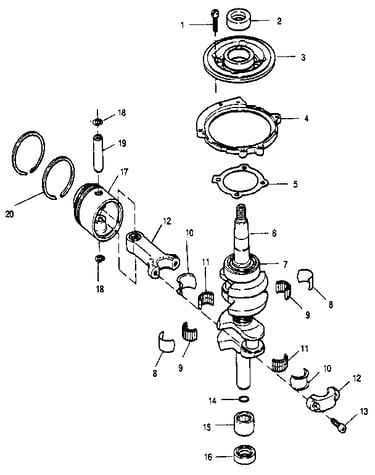 Crankshaft and piston