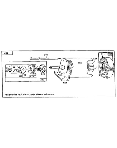 Motor and drive assembly