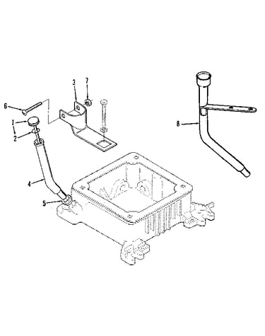 Oil fill tube and bracket