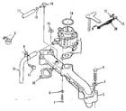 Craftsman 73911054C fuel system gasoline (down draft) diagram