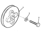 Craftsman 73911054C pulley (single groove) diagram