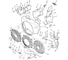 Craftsman 73911054C blower housing and governor diagram