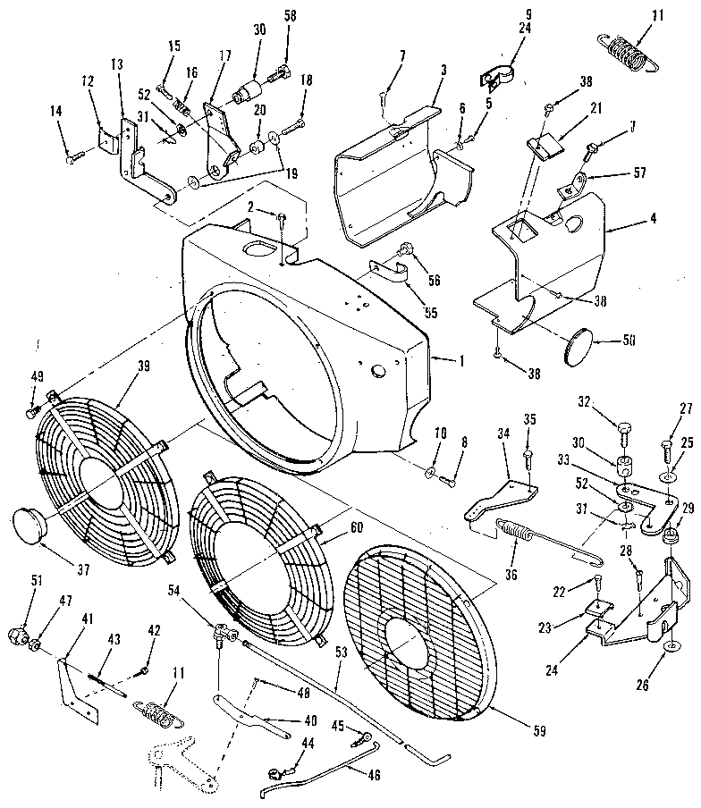 Blower housing and governor