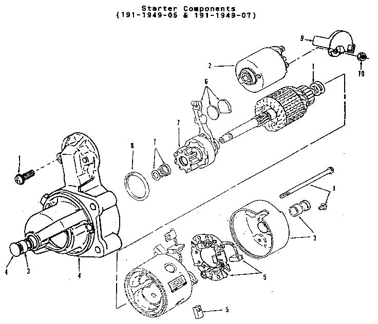 STARTER COMPONENTS (191-1949-05 & 191-1949-07)