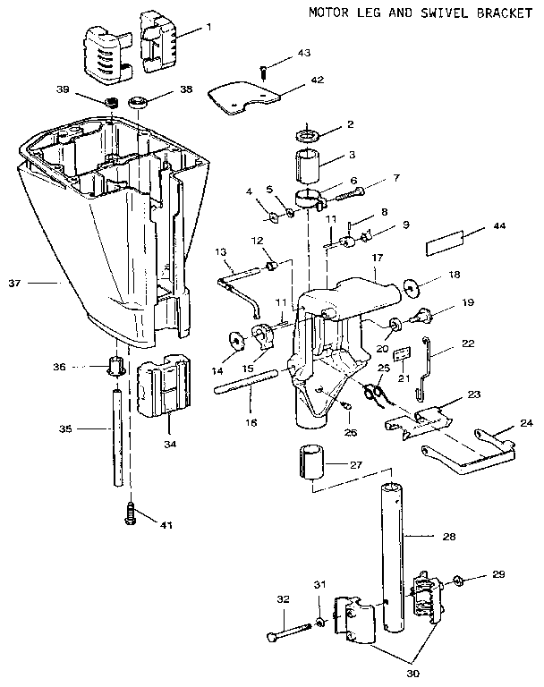 Motor leg and swivel bracker