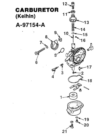 Carburetor (keihin) a-97154-a
