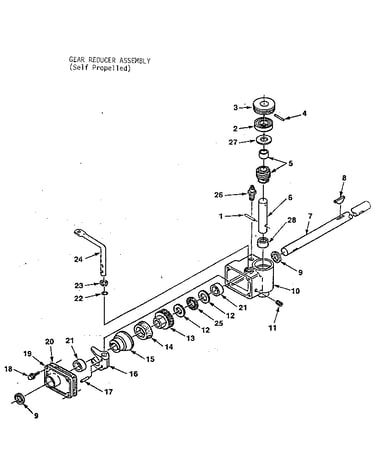 Gear reducer assembly (self propelled only)
