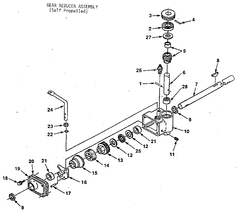 GEAR REDUCER ASSEMBLY (SELF PROPELLED)