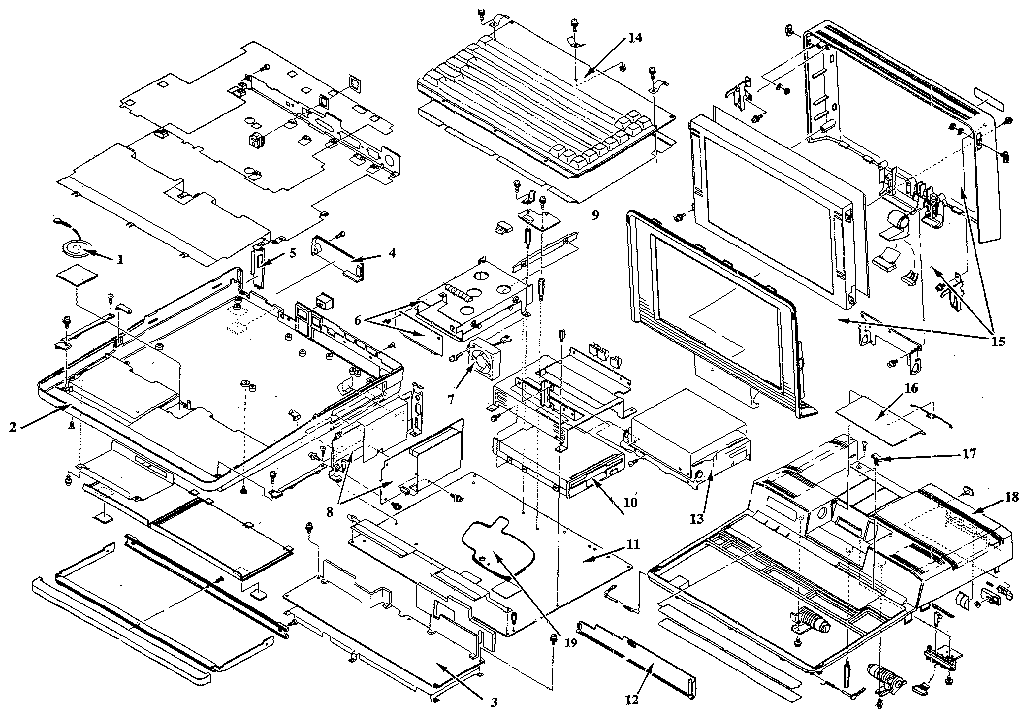 7. PROSPEED 386SX EXPLODED VIEW DIAGRAM