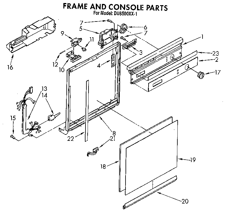 Frame and console