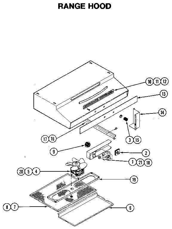 Range hood/vented
