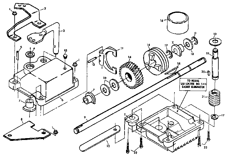 GEAR CASE ASSEMBLY PART NUMBER 751001