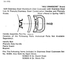 Kenmore 3915088 handle assembly part no. 5088-03 diagram