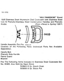 Handle assembly part no. 5088-03