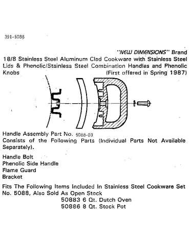Handle assembly part no. 5088-03