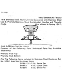 Knob assembly part no. 5088-05