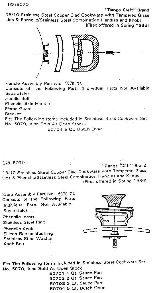 Handle and knob assembly