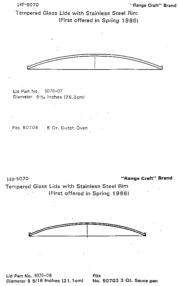 LID ASSEMBLY-RANGE CRAFT BRAND