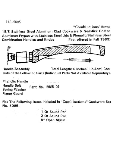 Handle assembly-6 inches