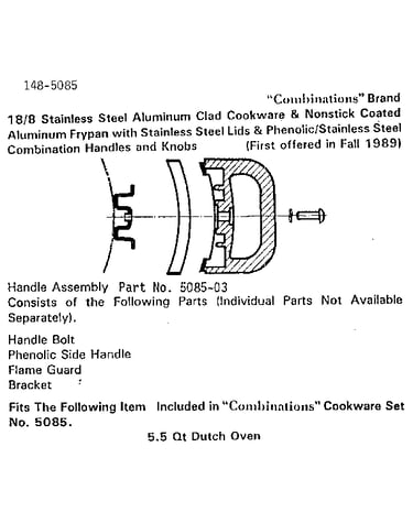 Handle assembly-5.5 qt. dutch oven