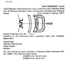Nanam 148-5088 handle assembly-6 qt. dutch oven diagram