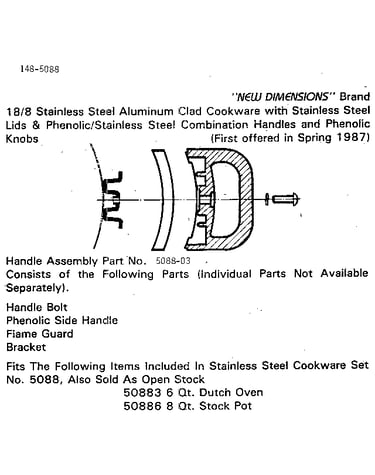Handle assembly-6 qt. dutch oven