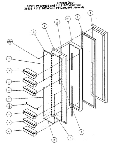 Freezer door