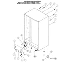 Amana 36531-P1121901W drain rollers and cabinet back diagram
