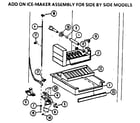 Amana 36531-P1121902W add on ice-maker assembly for side by side models diagram