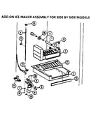 Add on ice-maker assembly for side by side models