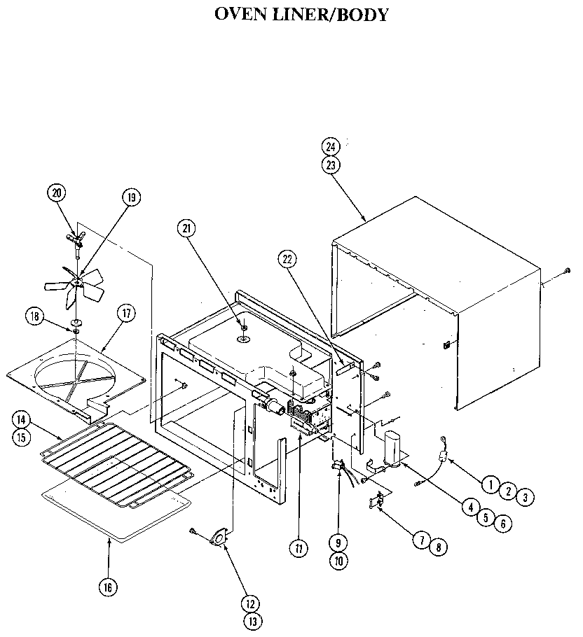 Oven liner/body