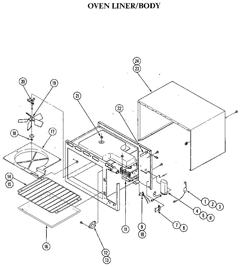 Oven liner/body