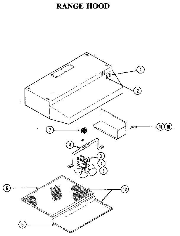 Range hood/ventless