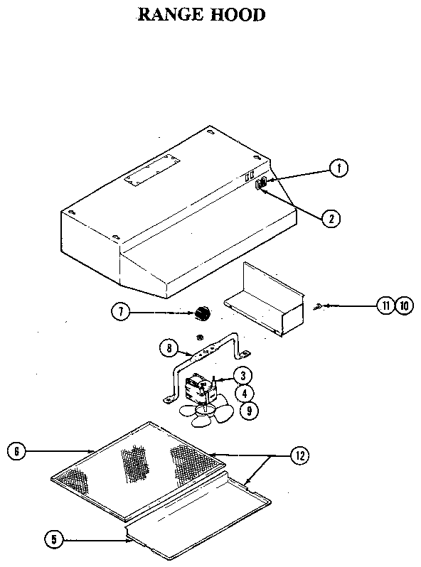 Range hood/ventless