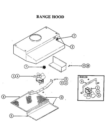 Range hood/vented