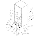 Amana 86061-P1125505W cabinet bottom and back diagram