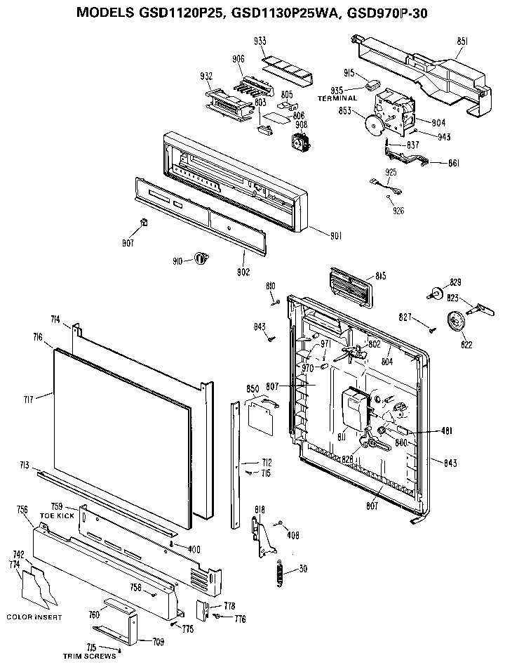 MODELS GSD1120P25, GSD1130P25WA, GSD970P-30