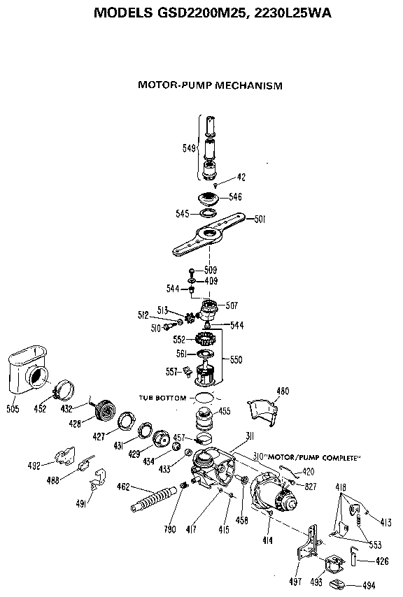 MODELS GSD2200M25, 2230L25WA