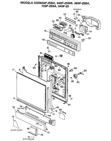 Gsd640p-25ba, 640p-25wb, 660p-25ba, 720p-25ba, 940p-25