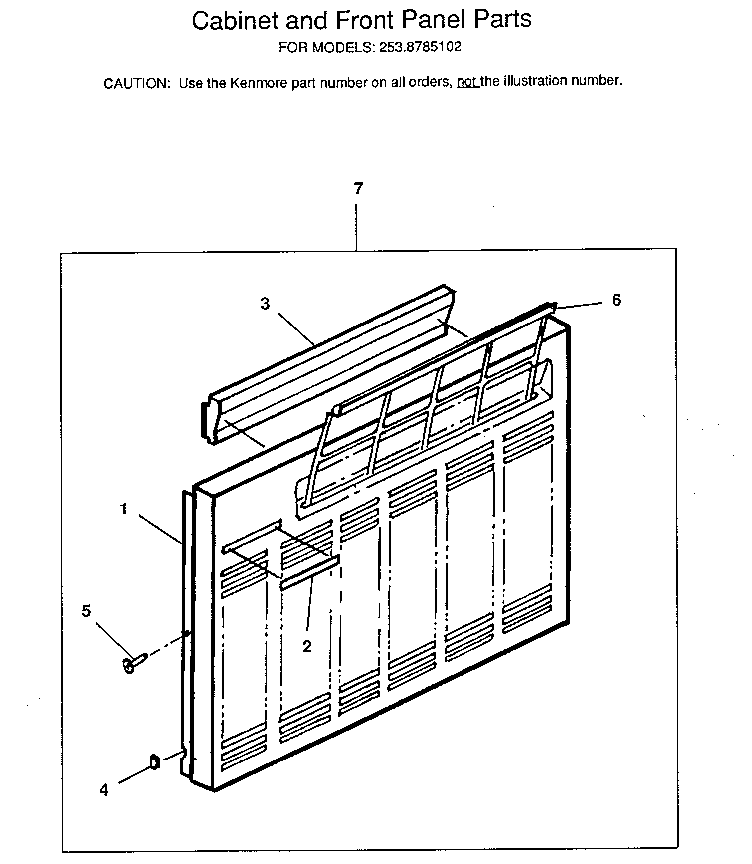 Cabinet and front panel