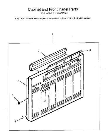 Cabinet and front panel